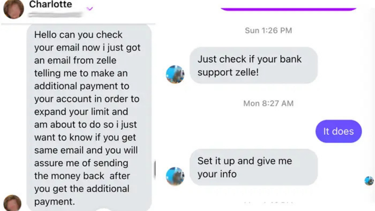 Zelle social media scam payments explained with mobile banking and social media illustration